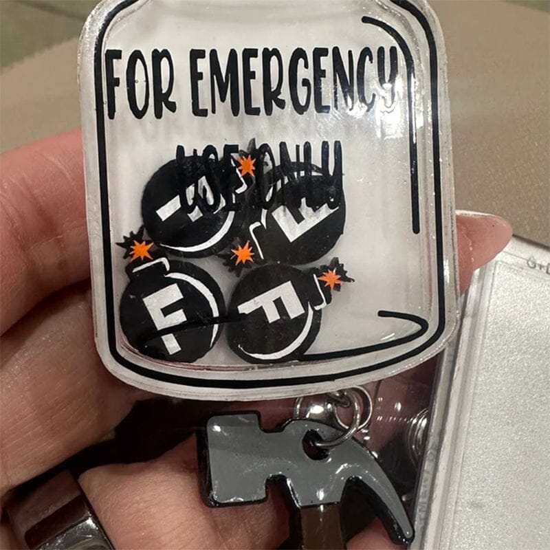 F-Bombs Shaker Badge Reel For Emergency Use