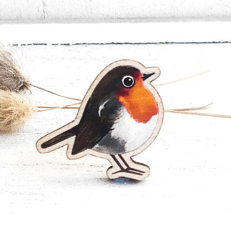 Bird Wooden Brooch