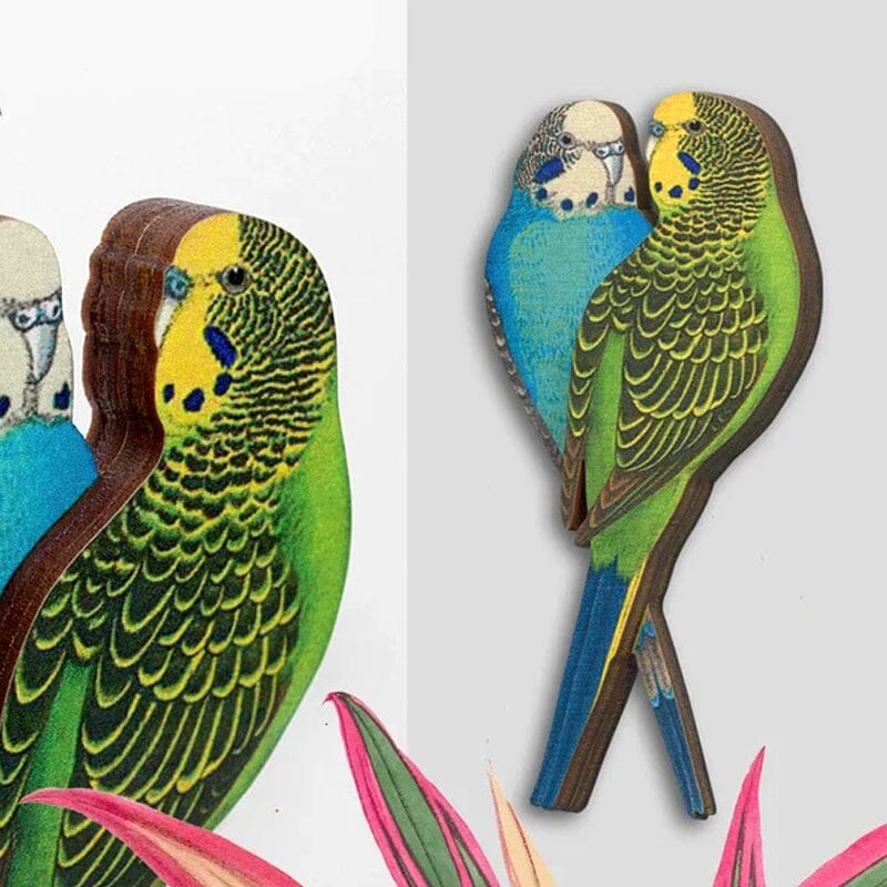 Bird Wooden Brooch