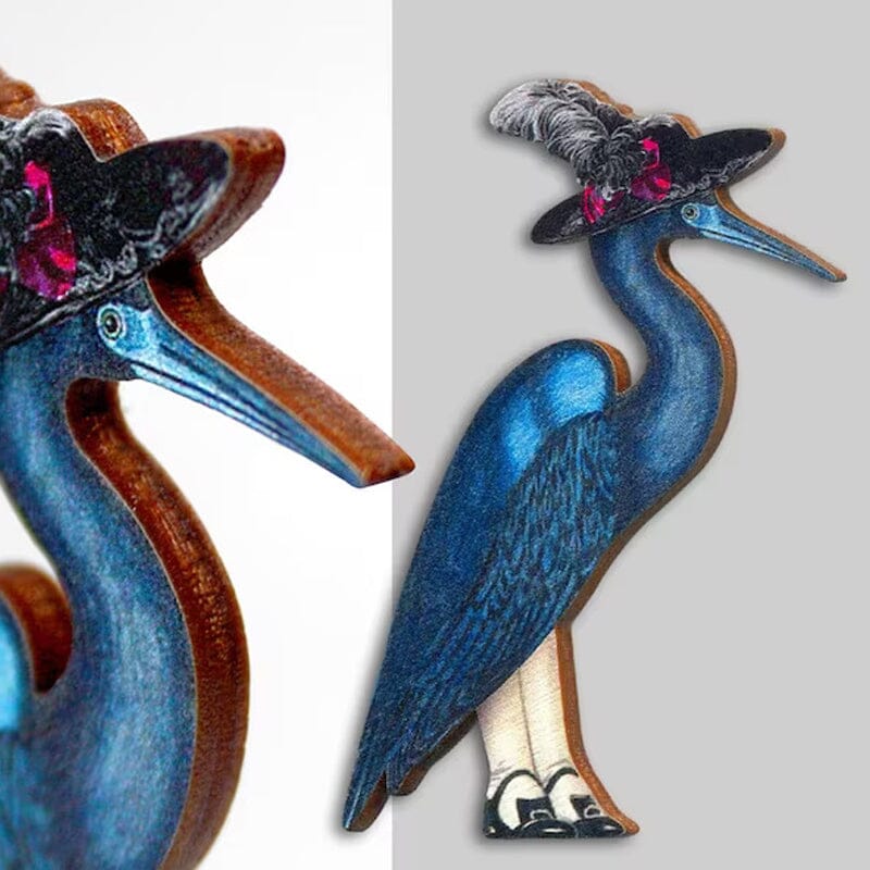 Bird Wooden Brooch