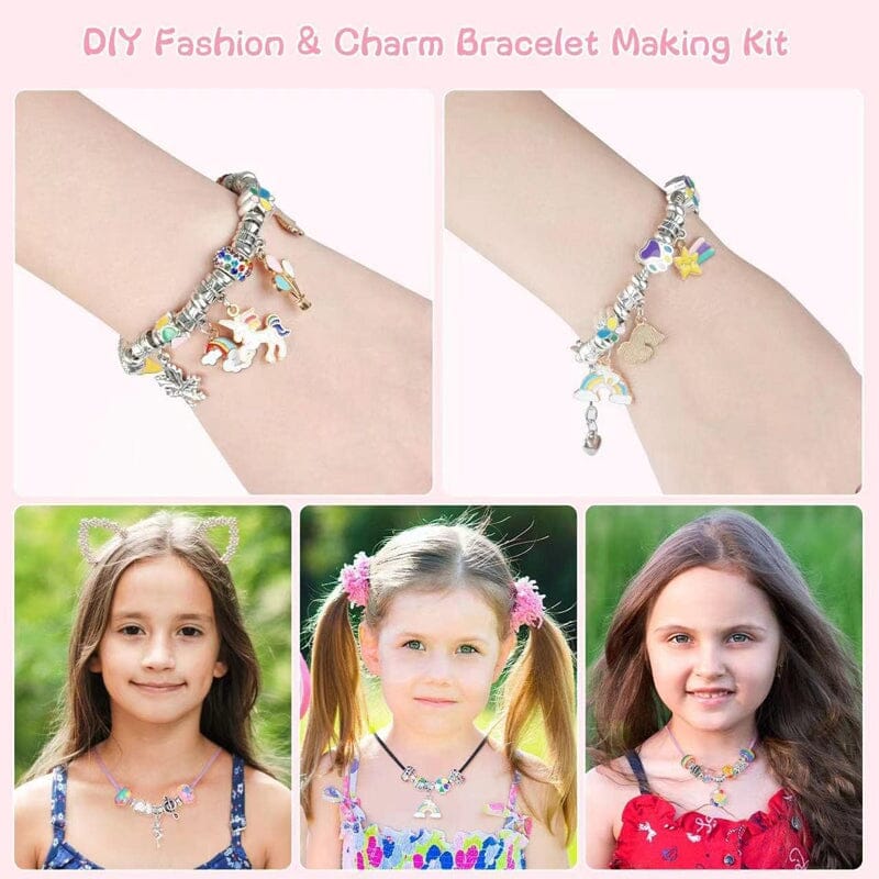 Upgraded DIY Girls Charm Bracelet Making Kit