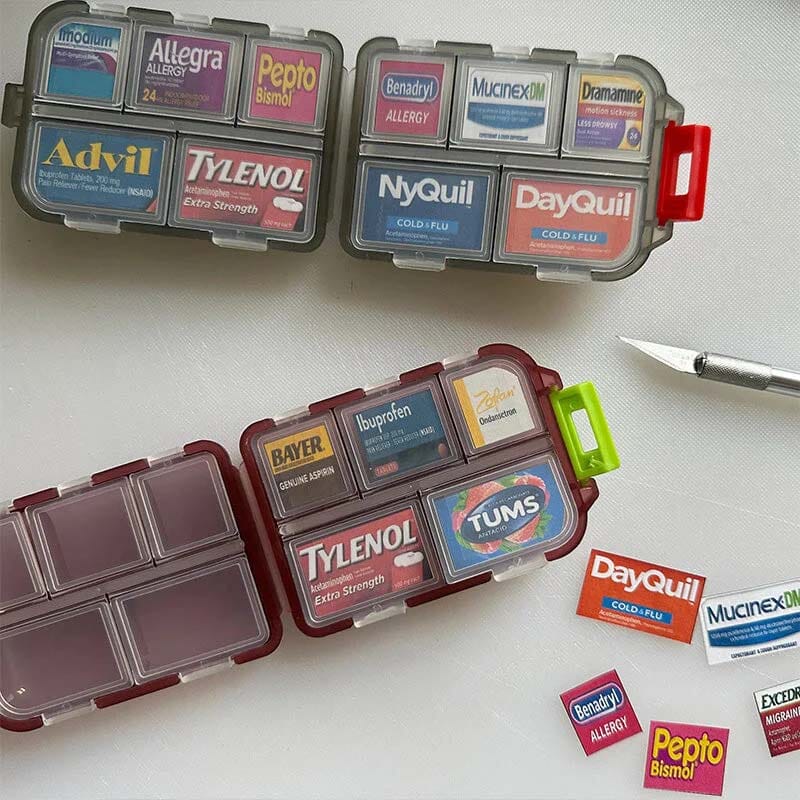 DIY Mini Pill Case With Labels