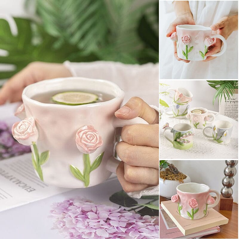 3D Flower Coffee Mug