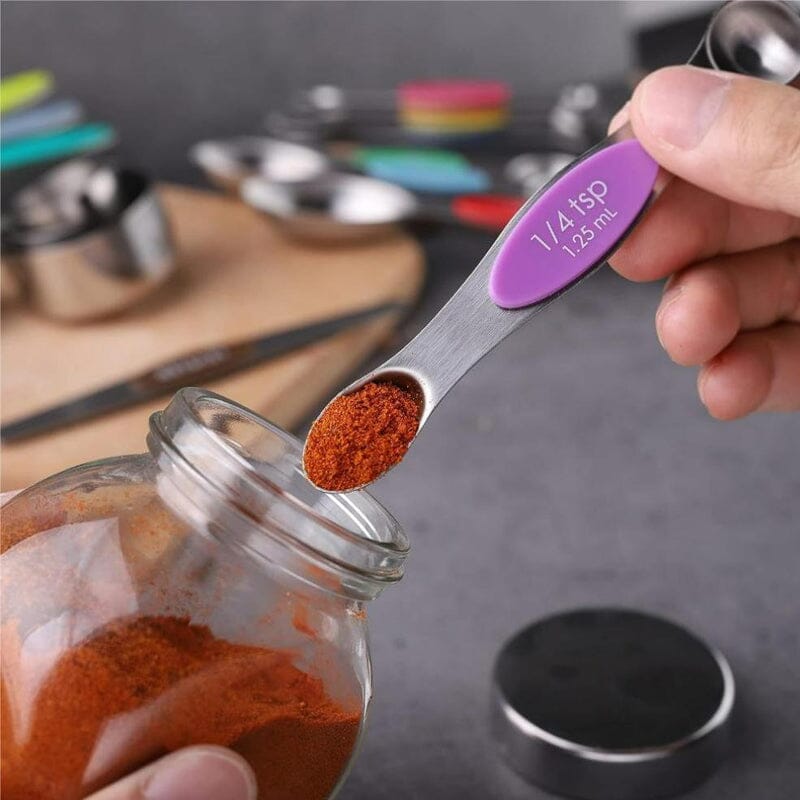 Stainless Steel Magnetic Measuring Spoons Set