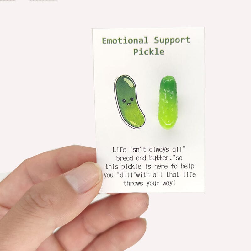 Cute Pickle Design Pocket Hug Card