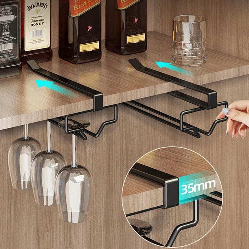 Under Cabinet Wine Glass Holder