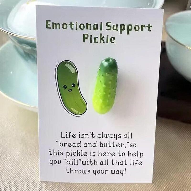 Cute Pickle Design Pocket Hug Card