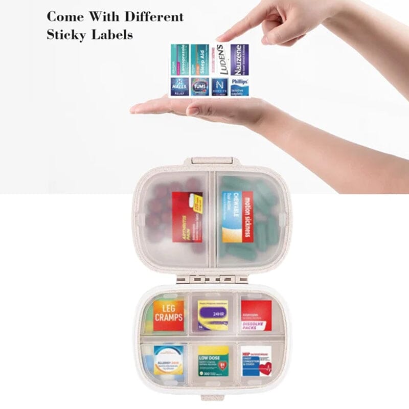 Compartments Pill Box【Free Stickers Included】