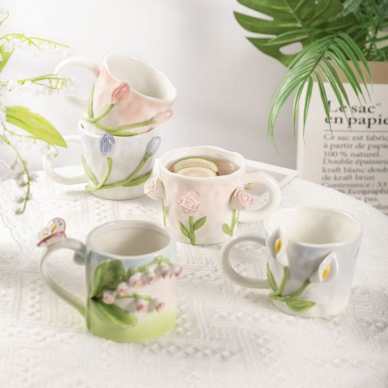 3D Flower Coffee Mug