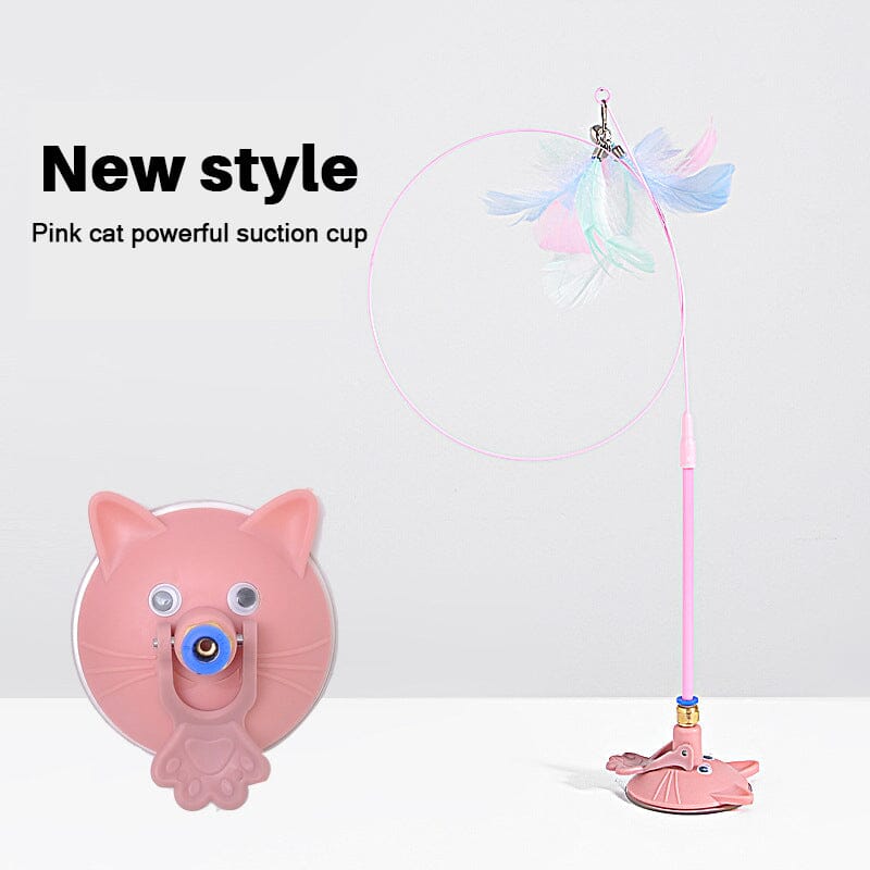 Funny Cat Stick Toy with Detachable Teaser Wand And Sucker Base