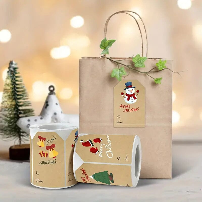 250pcs/roll Christmas Decoration Stickers