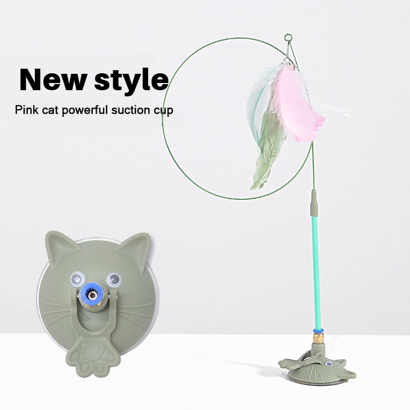 Funny Cat Stick Toy with Detachable Teaser Wand And Sucker Base