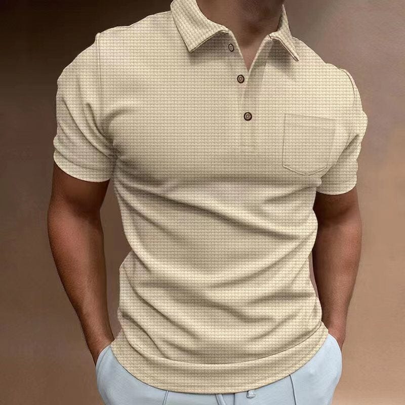 Men's Waffle Polo Shirt