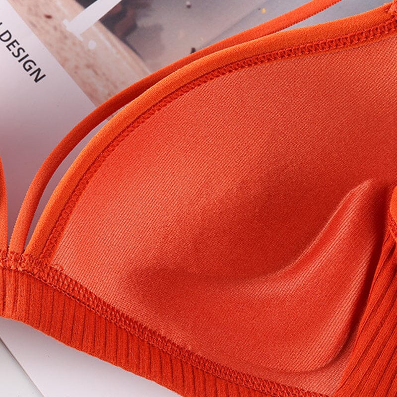 Women's Plain Cut Out Wireless Bra