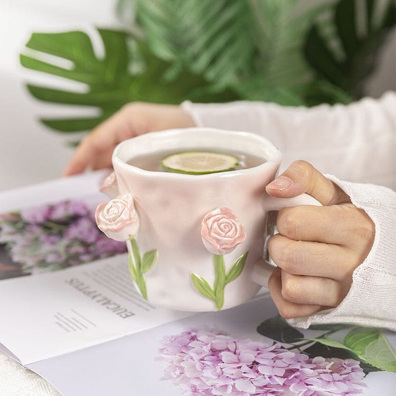 3D Flower Coffee Mug