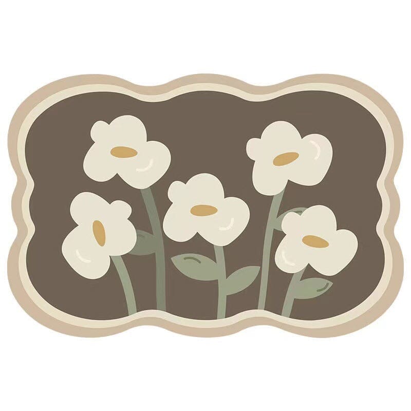 Super Absorbent Flower Non-Slip Mat