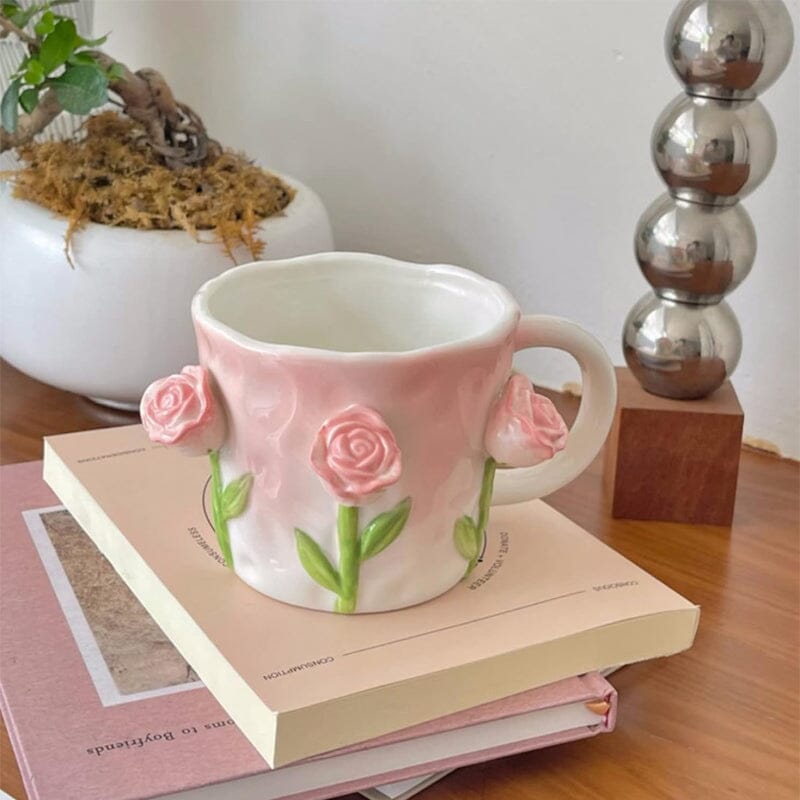 3D Flower Coffee Mug