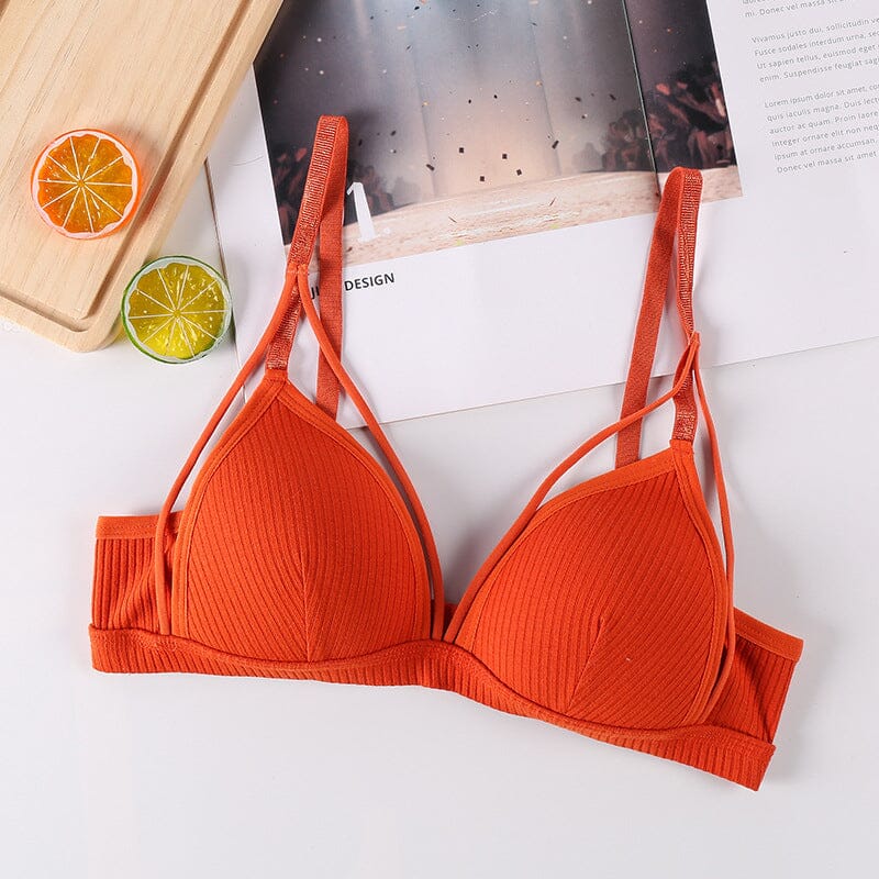 Women's Plain Cut Out Wireless Bra