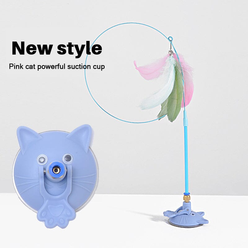 Funny Cat Stick Toy with Detachable Teaser Wand And Sucker Base