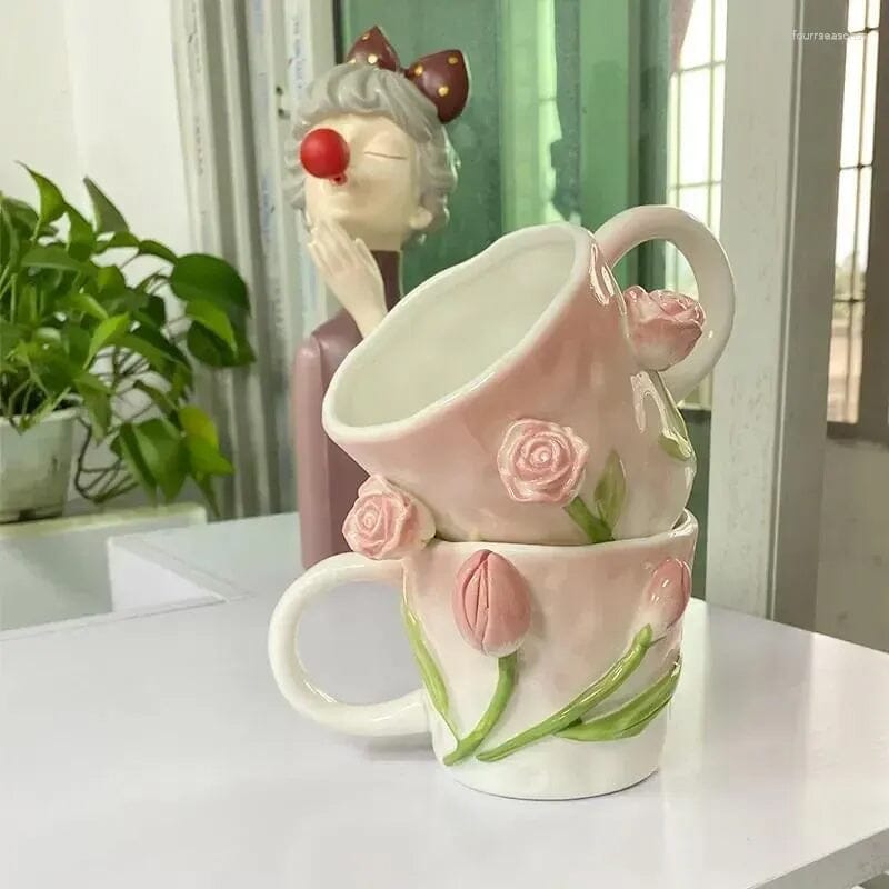 3D Flower Coffee Mug