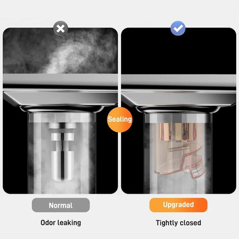 Universal double deodorant floor drain core