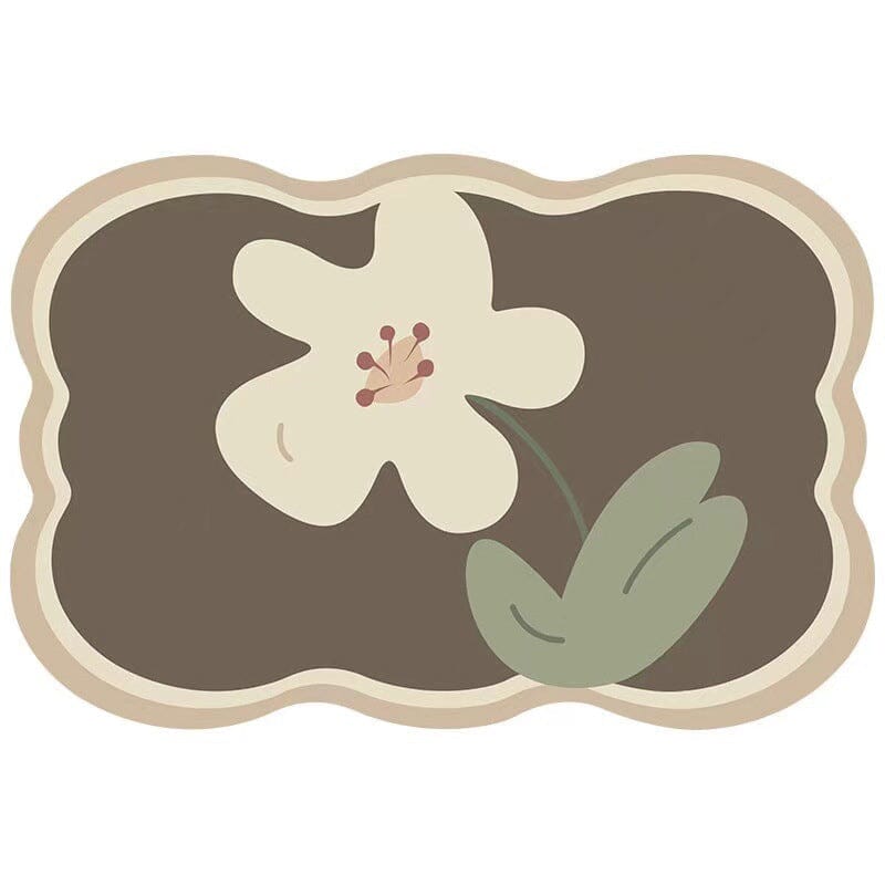 Super Absorbent Flower Non-Slip Mat