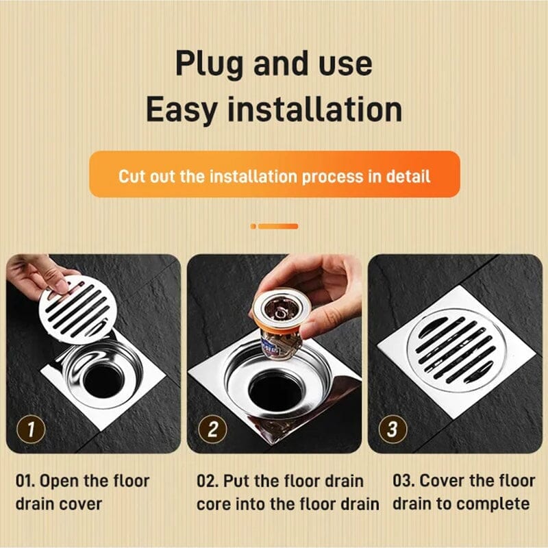 Universal double deodorant floor drain core