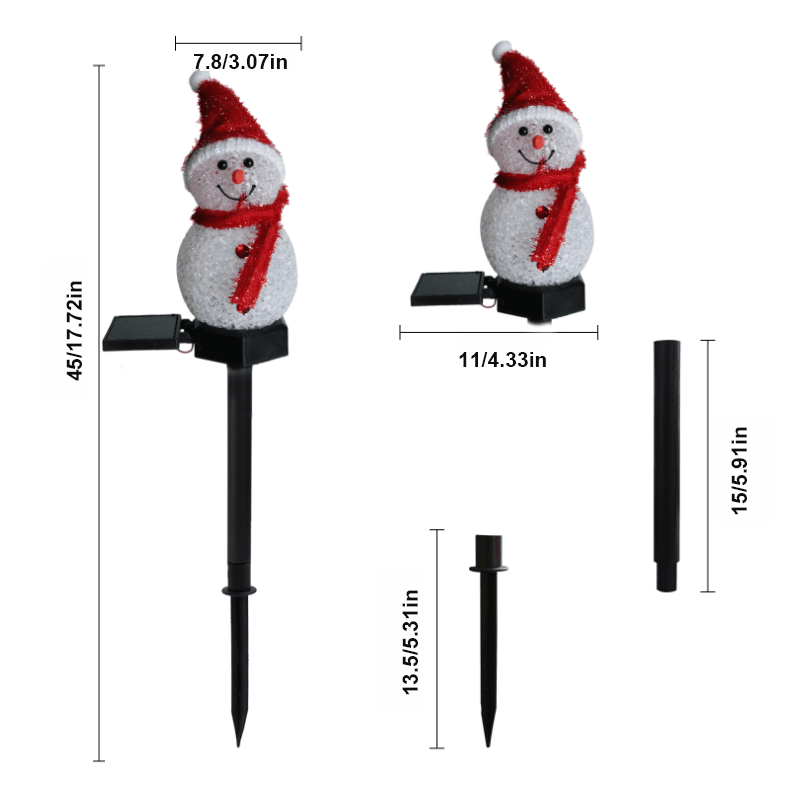 Waterproof Solar Snowman Lamp