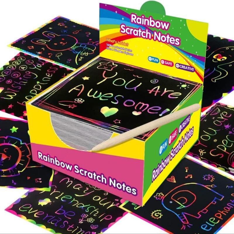 DIY Rainbow Magic Scratch Paper Art Set