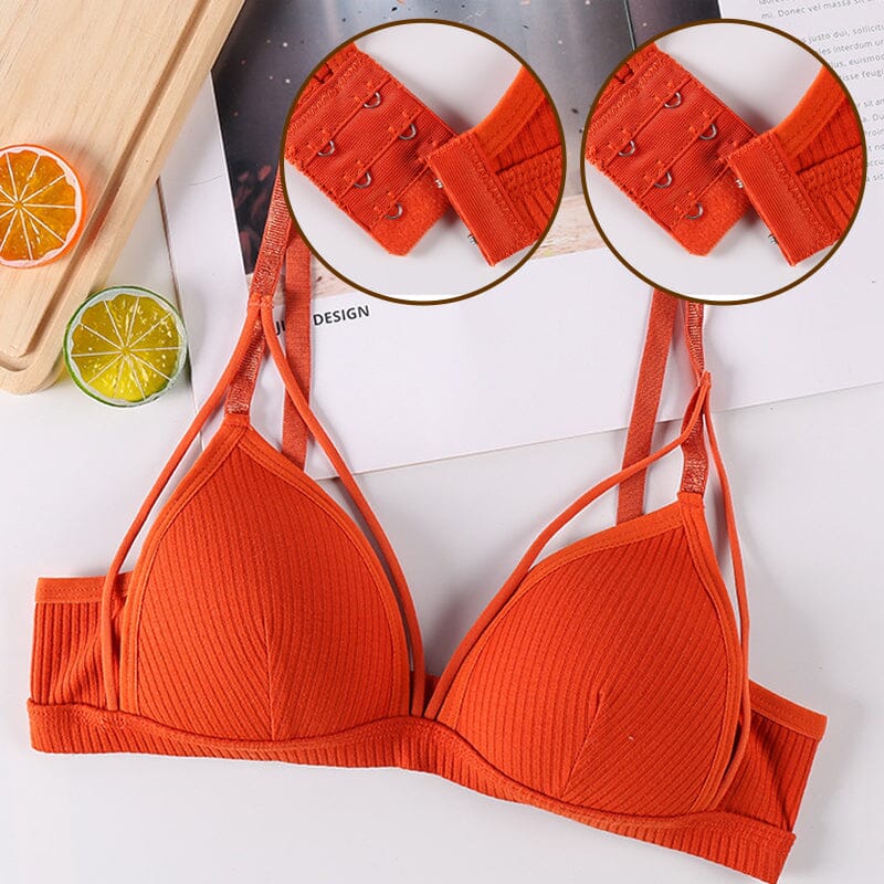 Women's Plain Cut Out Wireless Bra