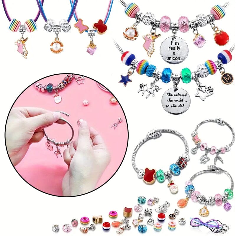 Upgraded DIY Girls Charm Bracelet Making Kit