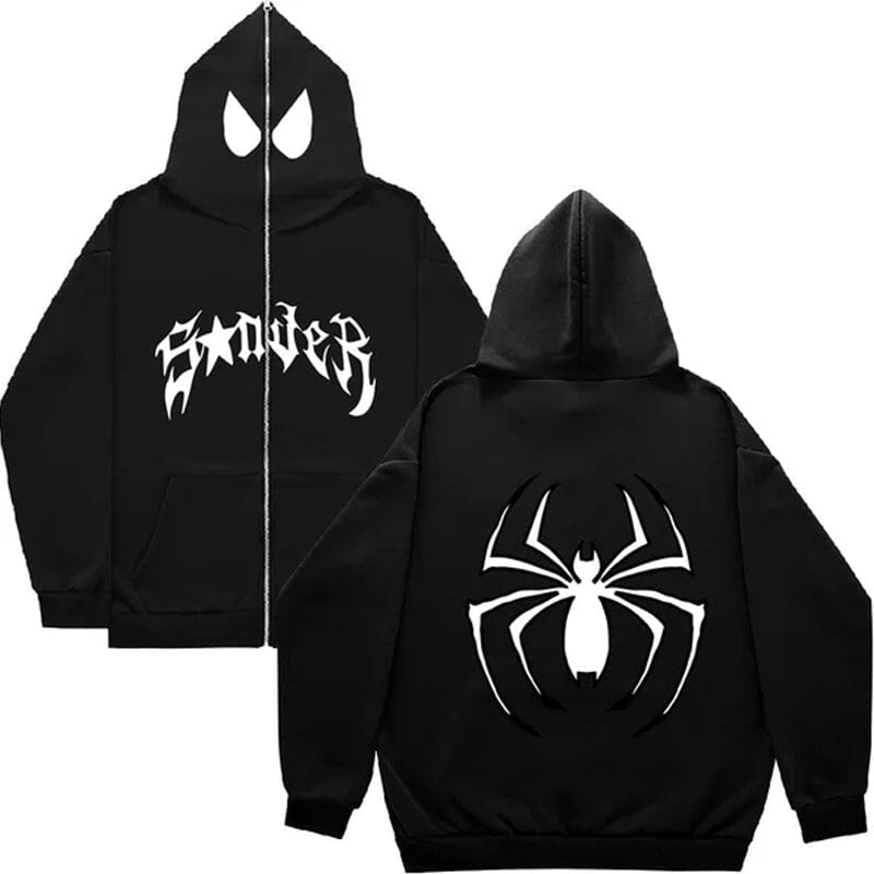 Spider Punk Zip Up Hoodie