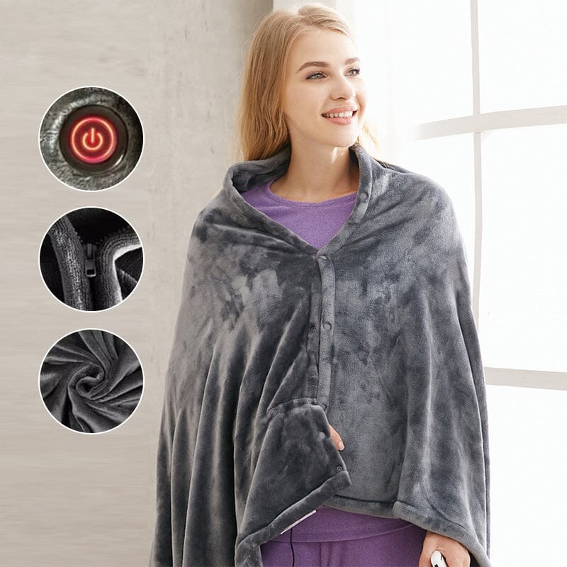 USB Heating Warm Shawl Electric Heating Plush Blanket