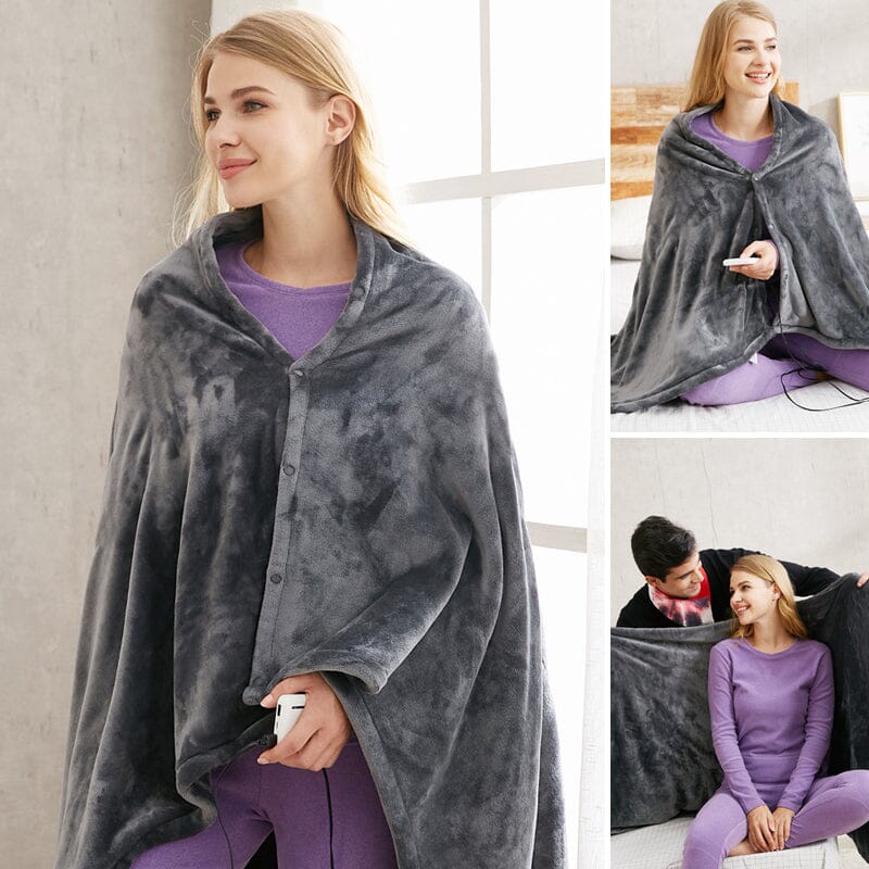 USB Heating Warm Shawl Electric Heating Plush Blanket