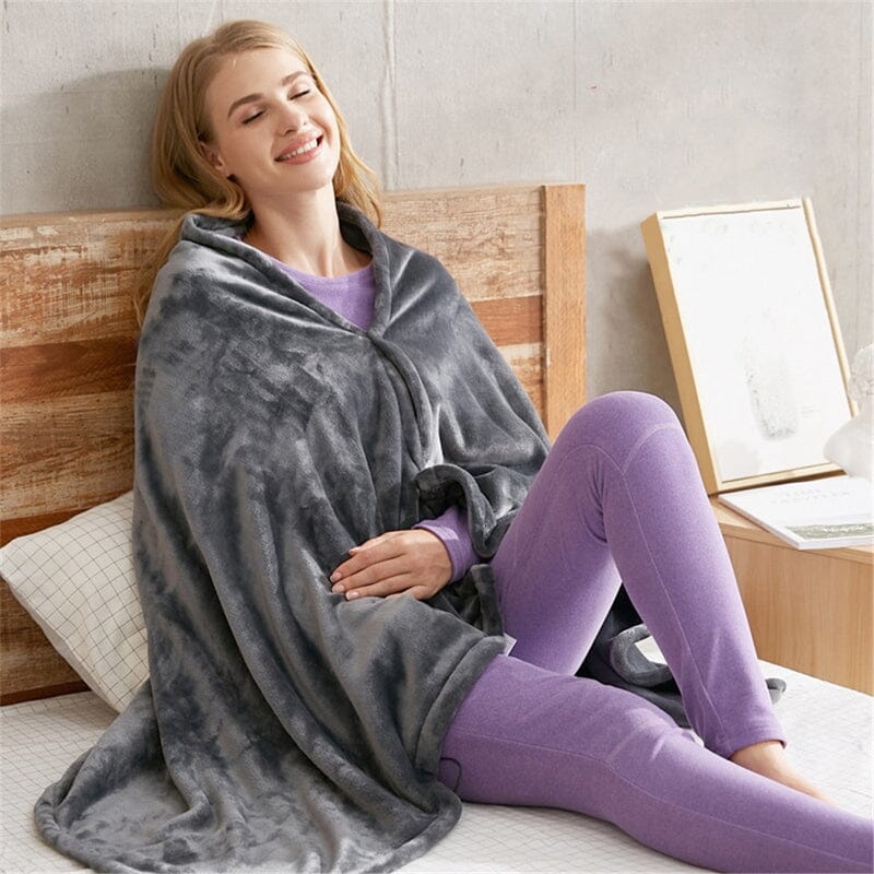 USB Heating Warm Shawl Electric Heating Plush Blanket