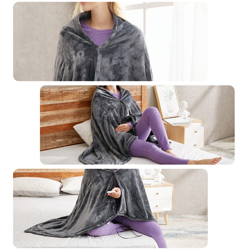 USB Heating Warm Shawl Electric Heating Plush Blanket