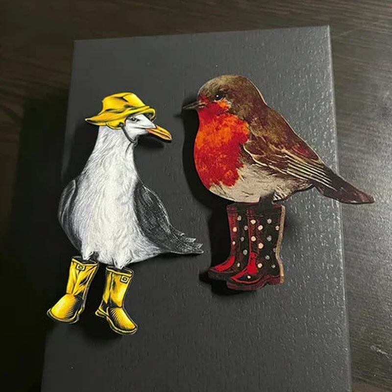 Bird Wooden Brooch