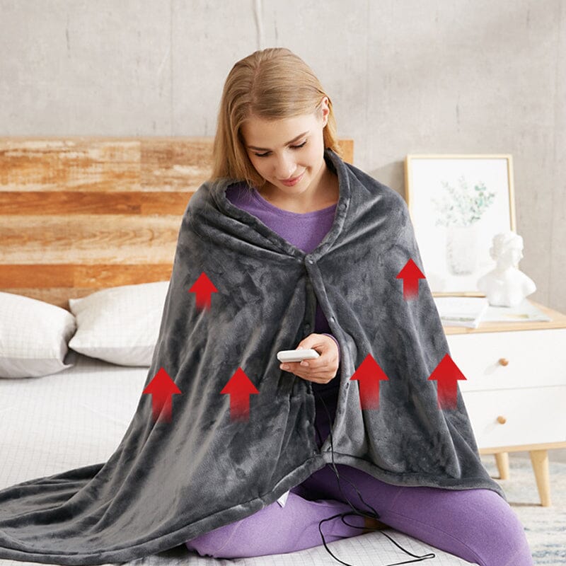 USB Heating Warm Shawl Electric Heating Plush Blanket