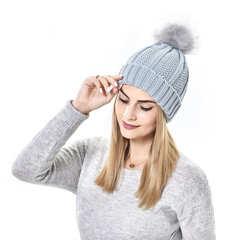 Elastic Ribbed Knit Hat for Hair Protection