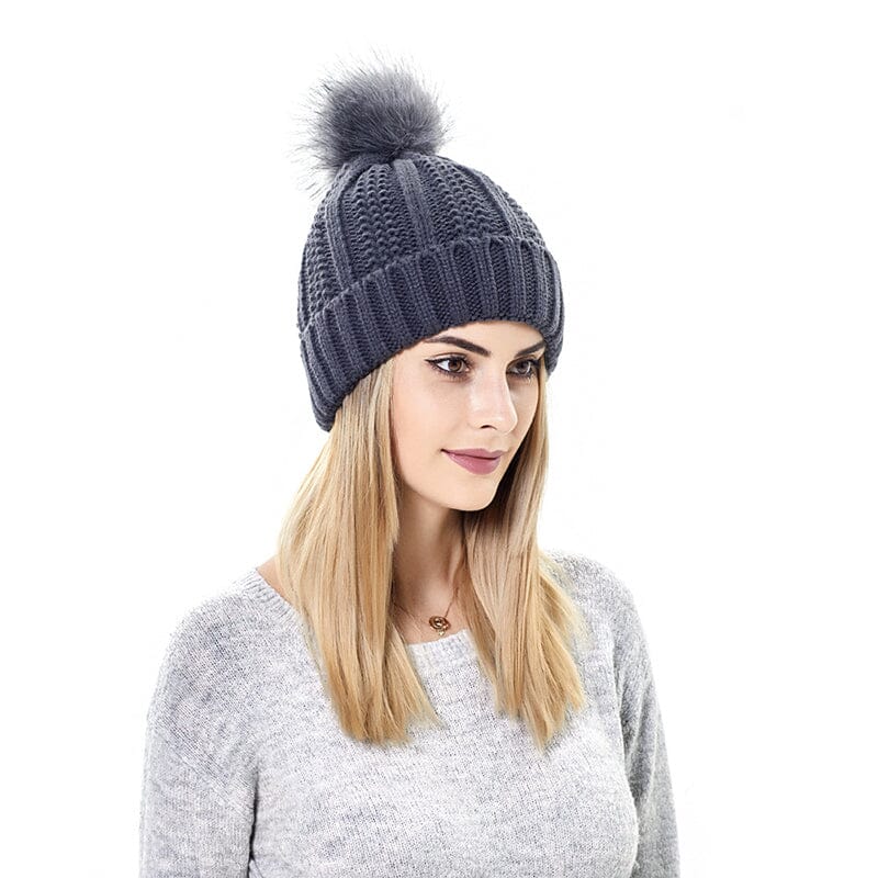 Elastic Ribbed Knit Hat for Hair Protection