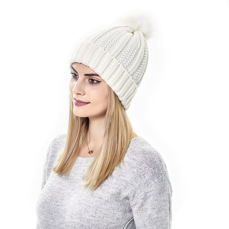 Elastic Ribbed Knit Hat for Hair Protection