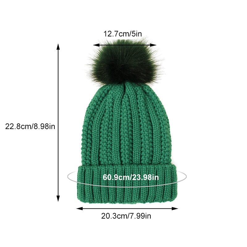 Elastic Ribbed Knit Hat for Hair Protection