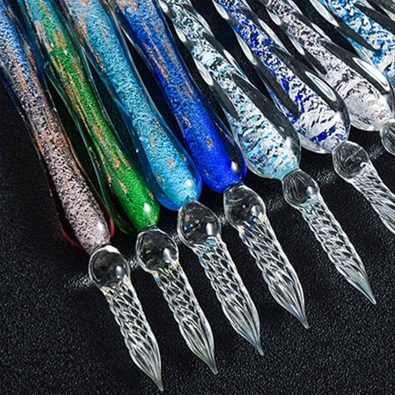 Glass Calligraphy Pen Set with Ink and Pen Rest