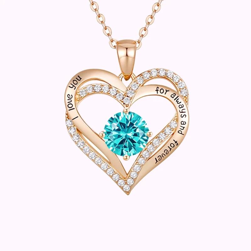 Comfybear™ Love Heart Birthstone Pendant Necklace