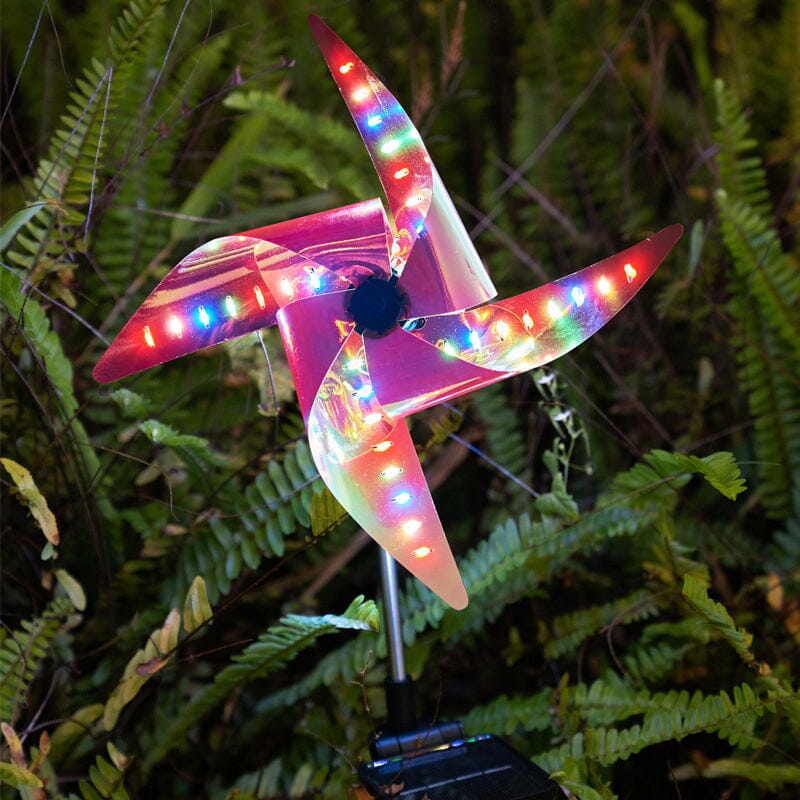 Waterproof Solar Garden Windmill Light