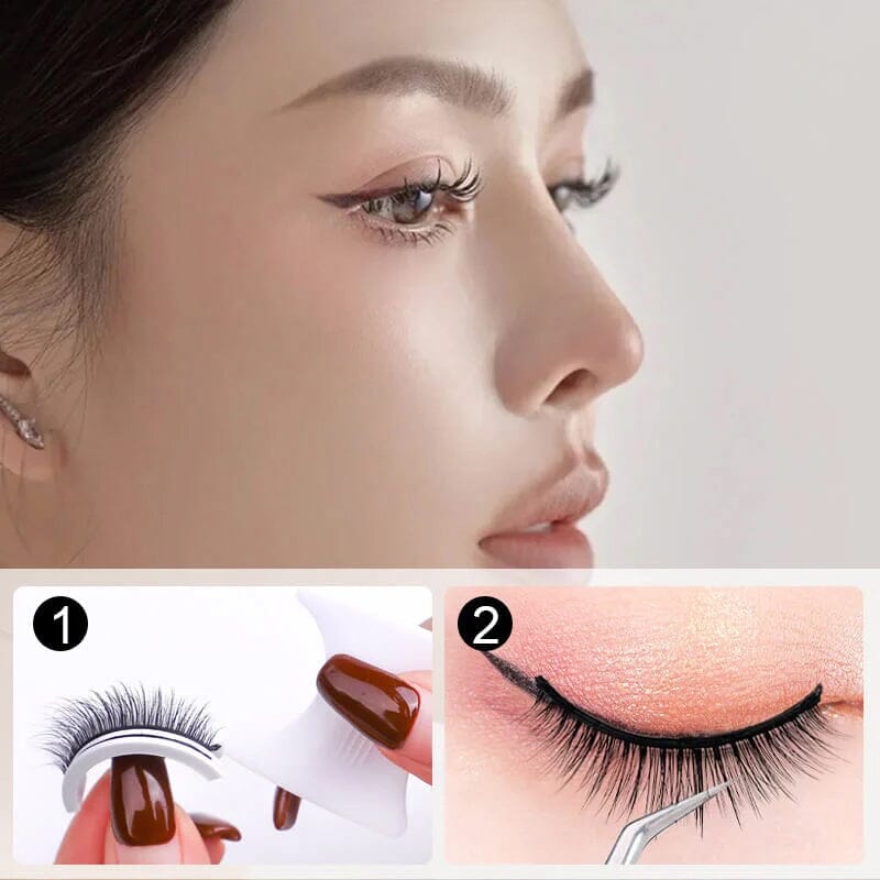 Glue-free Self-adhesive False Eyelashes(3 pairs)