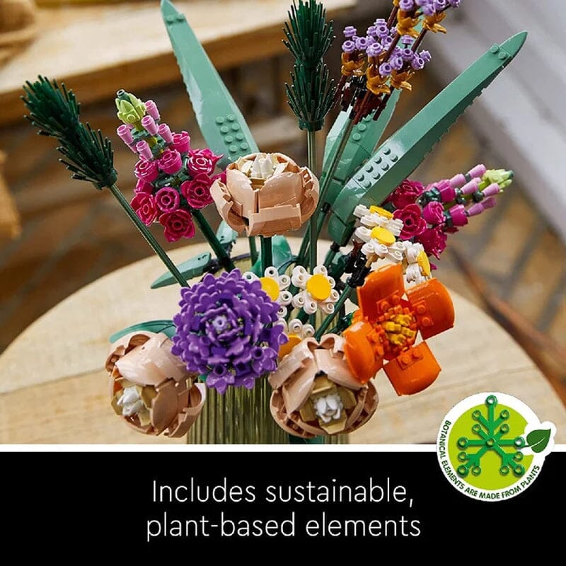 Artificial Plant Building Set with Flowers