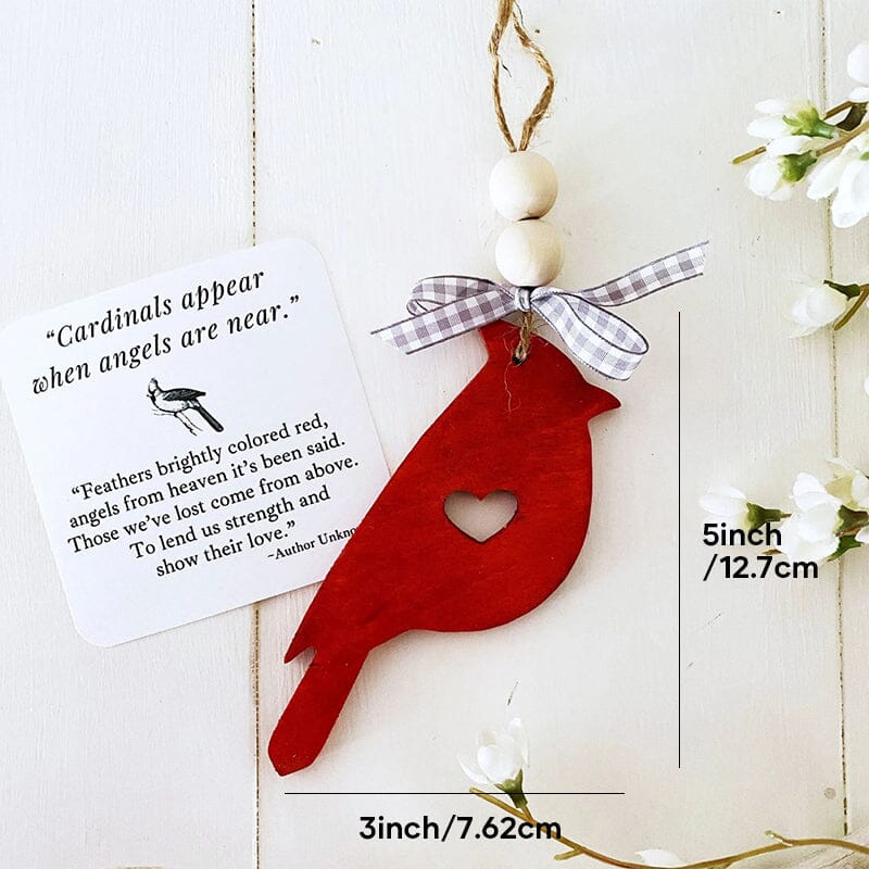 Inspirational Cardinal Wood Hanging Ornament