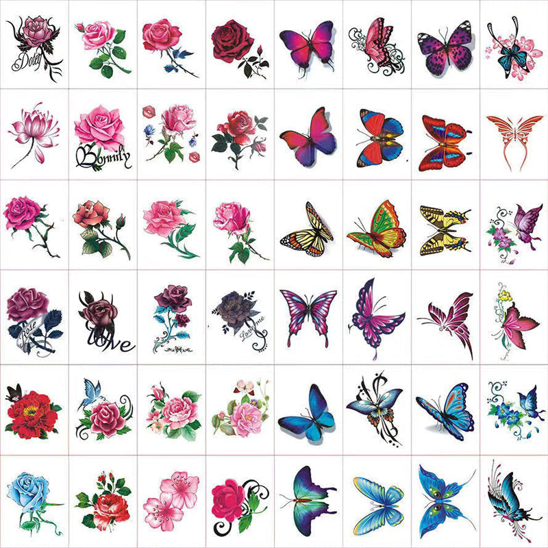 Trendy 3D Tattoo Stickers 50 PCS