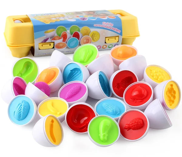 Cognitive Development Geometric Eggs ( 12 Eggs One Set )